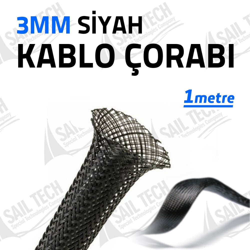 3mm Siyah Kablo Çorabı