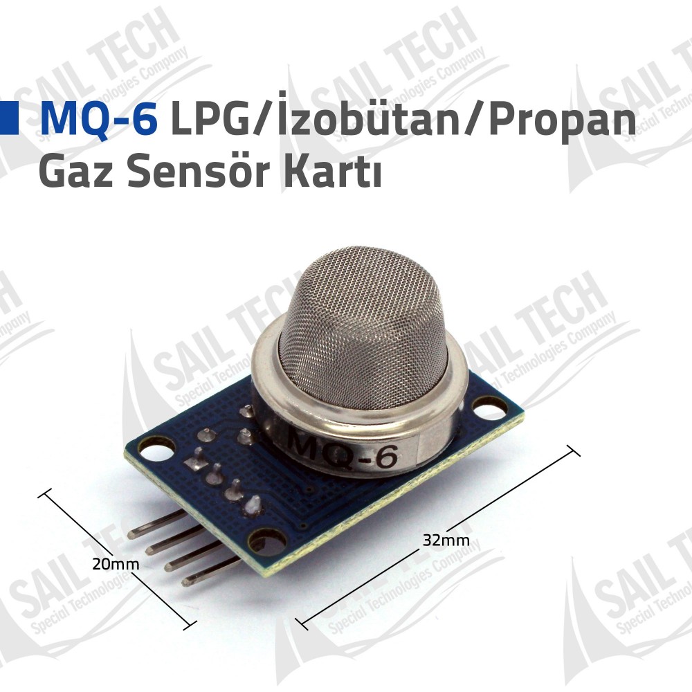 MQ-6  LPG/Izobutan/Propan Gas Sensor Card