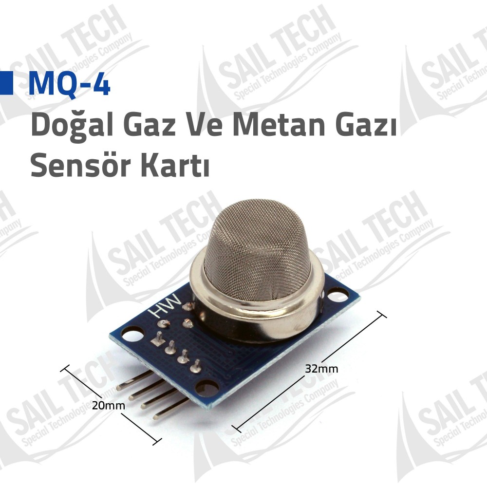 MQ-4  Natural Gas and Methane Gas Sensor Card