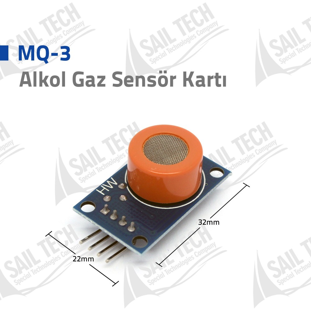 MQ-3 Alkol Gaz Sensör Kartı