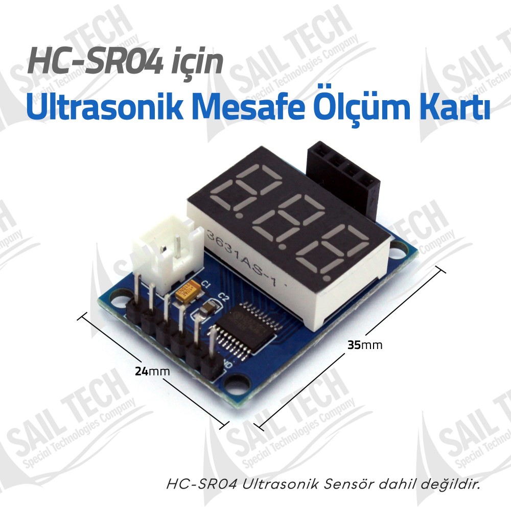 HC-SR04 Ultrasonik Mesafe Ölçüm Kartı