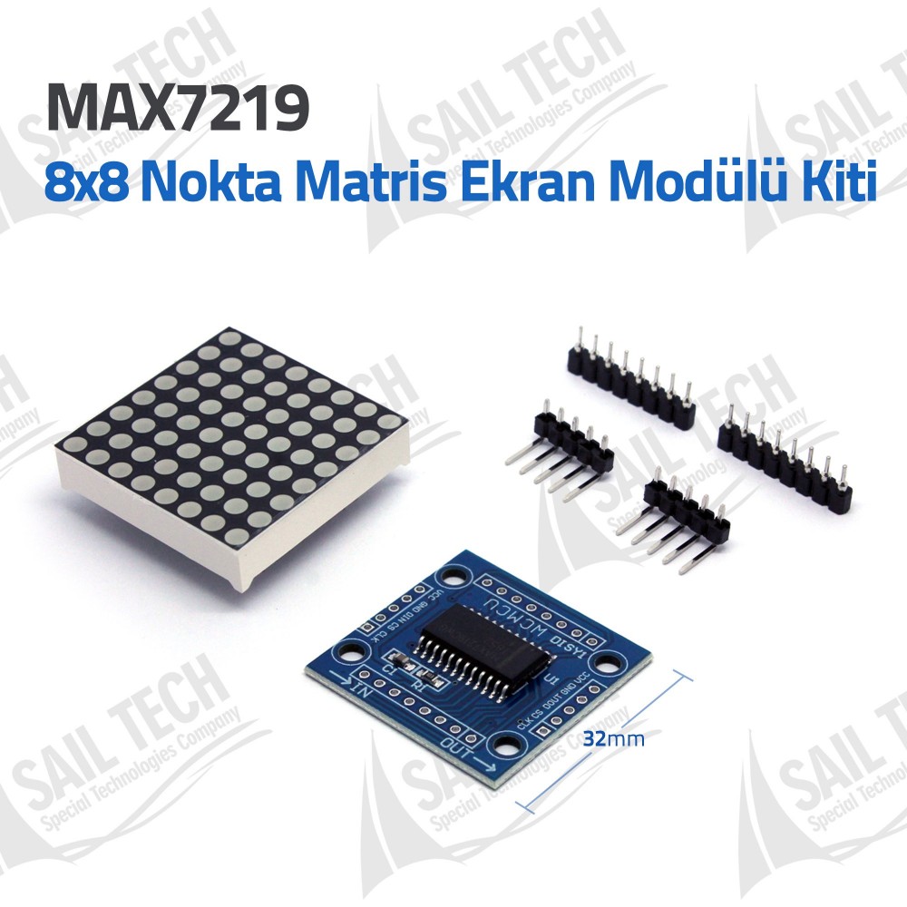 MAX7219 8x8 Dot Matrix Display Module Kit