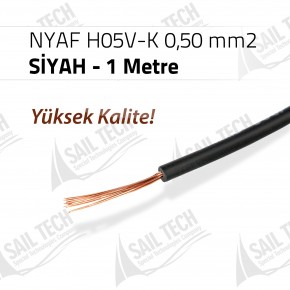 NYAF Cable H05-K 0.50mm2 (High Quality) 1 Meter Black