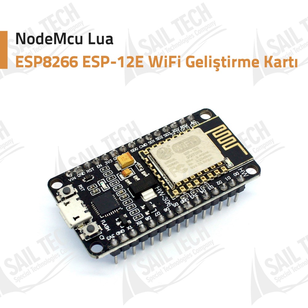 NodeMCU Lua ESP8266 ESP-12E Tabanlı WiFi Geliştirme Kartı