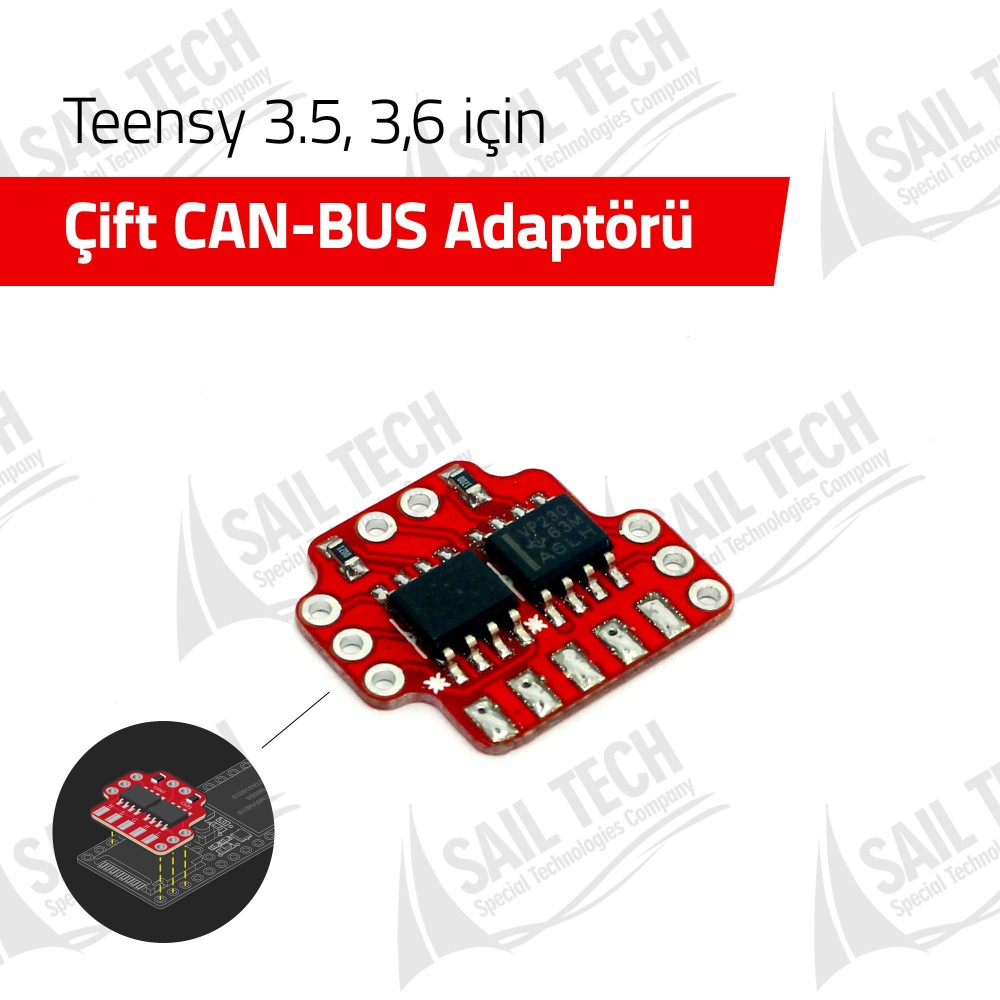 Çift CAN-BUS Adaptörü (Teensy 3.5, 3.6 için)