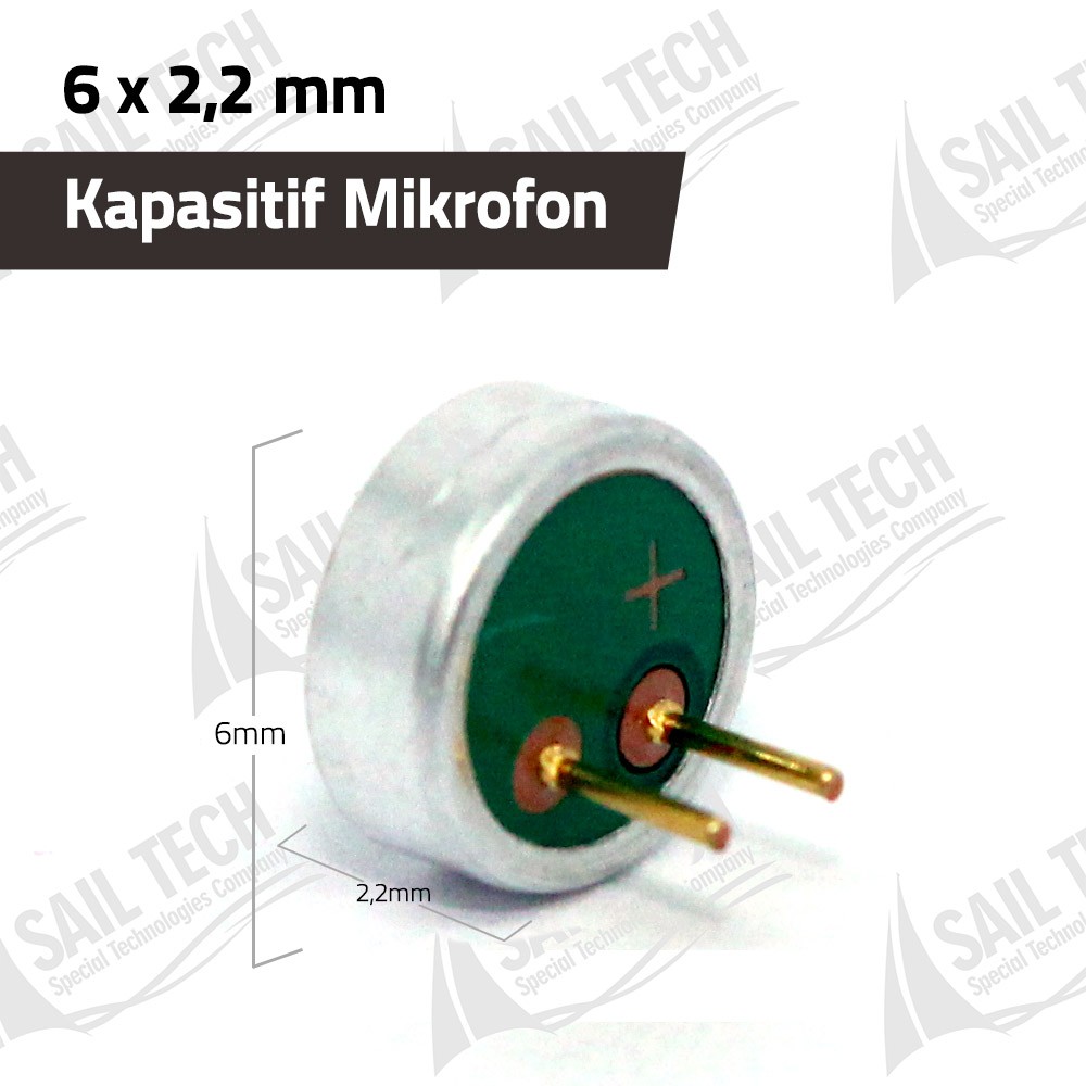Kapasitif Mikrofon 6mm x 2,2mm