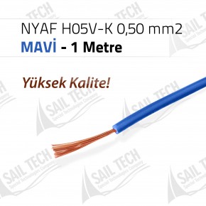 NYAF CABLE H05V-K 0.50 mm2 (High Quality) 1 MT Blue
