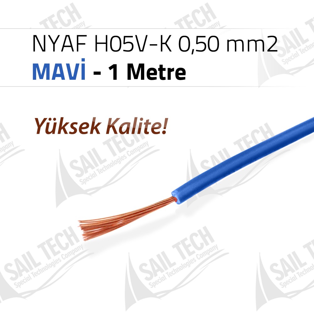 NYAF CABLE H05V-K 0.50 mm2 (High Quality) 1 MT Blue