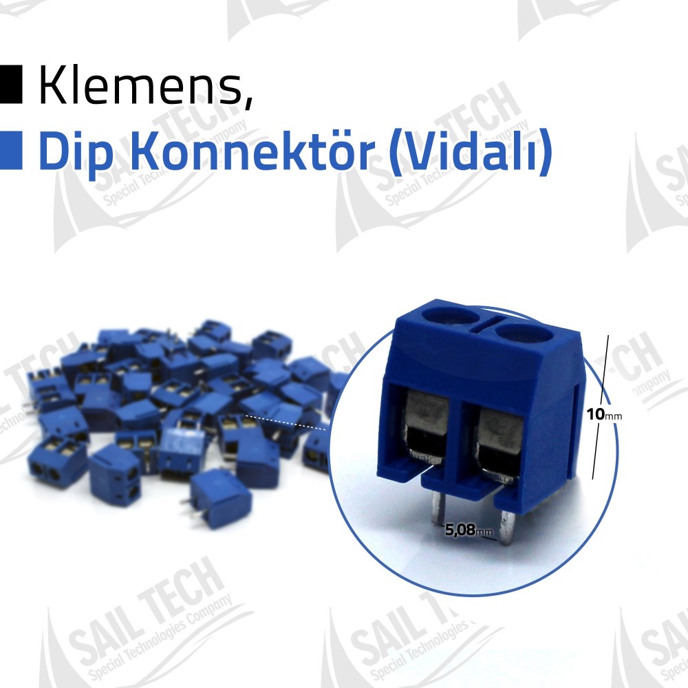 2 Pin 5mm Terminal Blocks Connector(With Screw)