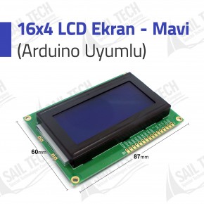 4x16 LCD Ekran - Mavi
