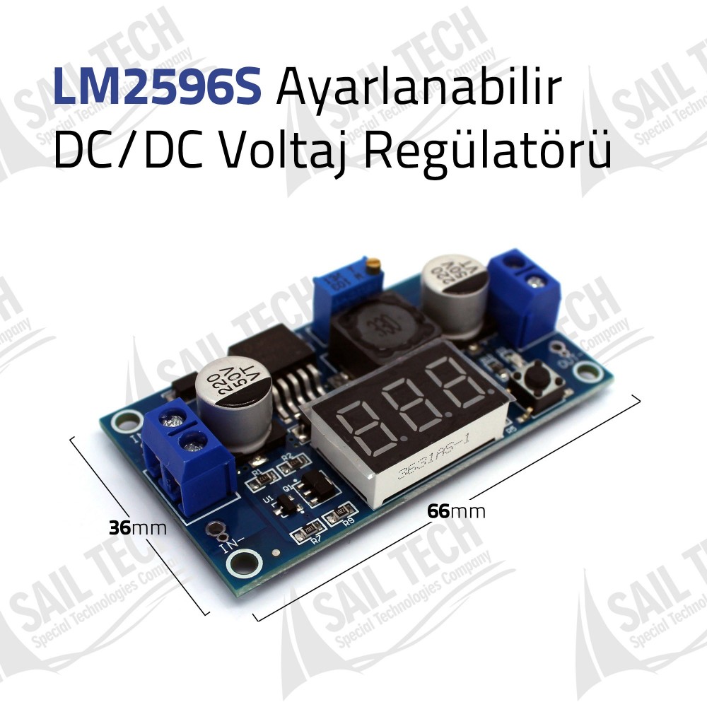 LM2596S DC/DC Voltaj Düşürücü Step Down LED