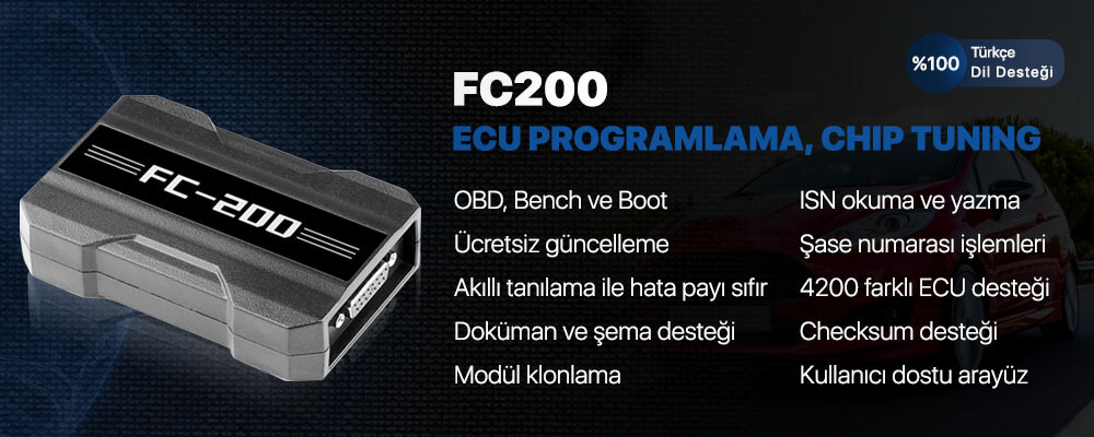 fc200 ecu programlama ve chip tuning cihazı
